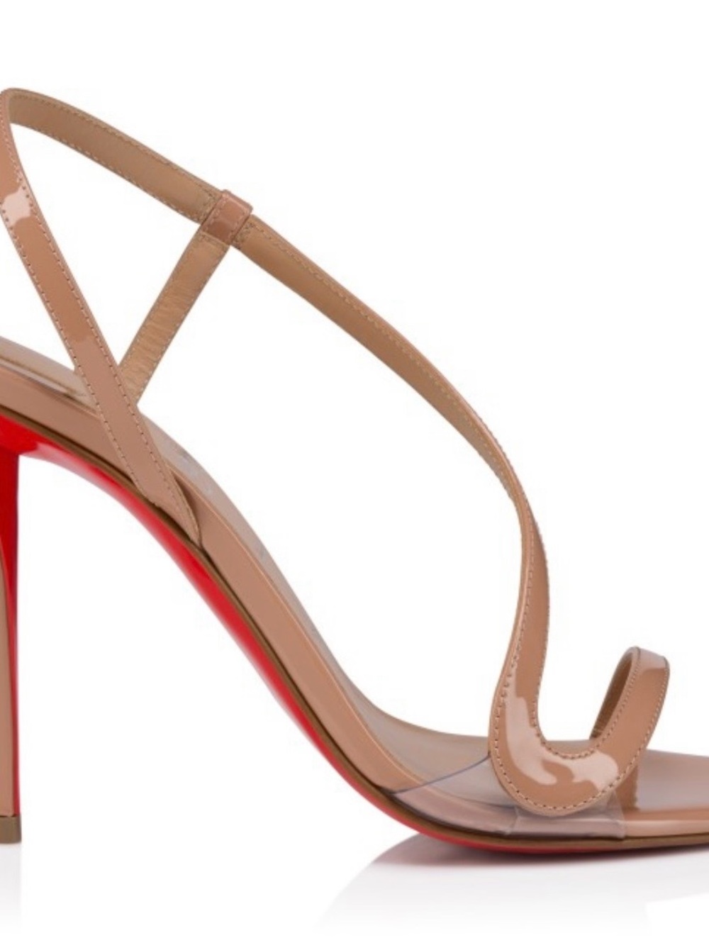 Christian Louboutin Rosa Z 100 Patent Leather Sandals Blush Nude 36.5 Worn Once - Picture 6 of 8